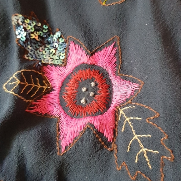 New Silk BCBG Embroidered Dress - Picture 15 of 17